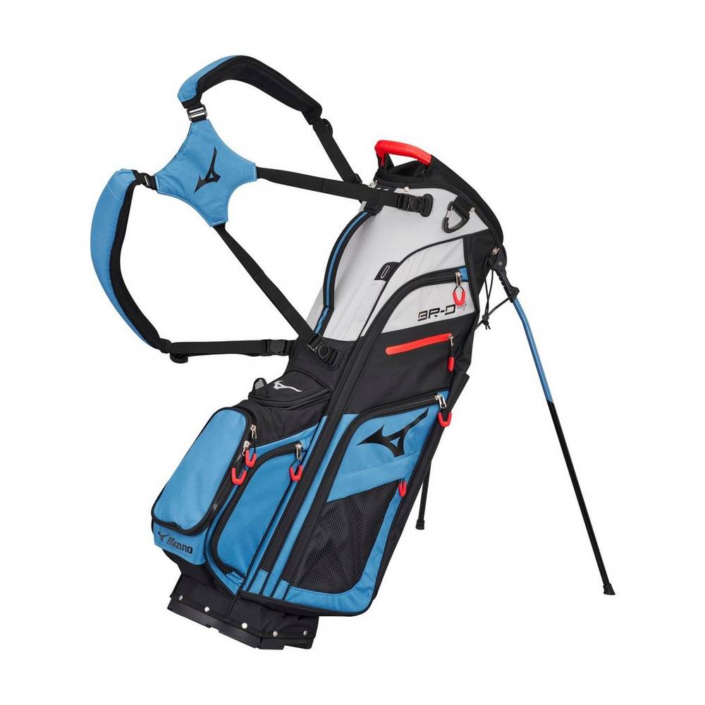 Mens Mizuno BR-D4 14-Way Stand Bag Grey Blue/Black Philippines (HNBPQT193)